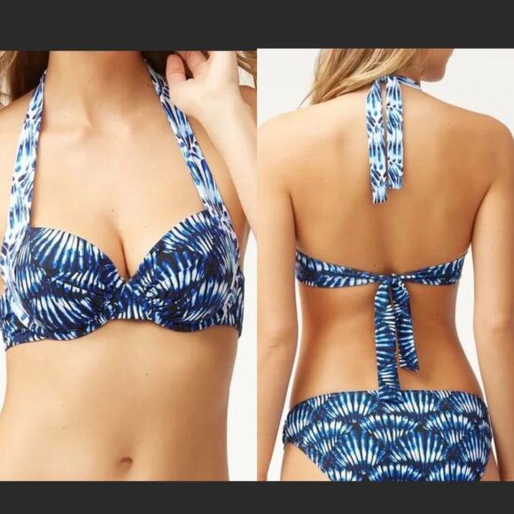 Tommy Bahama Bikini Tide‎ Seashell Underwire Molded Cup Bra Top 34C